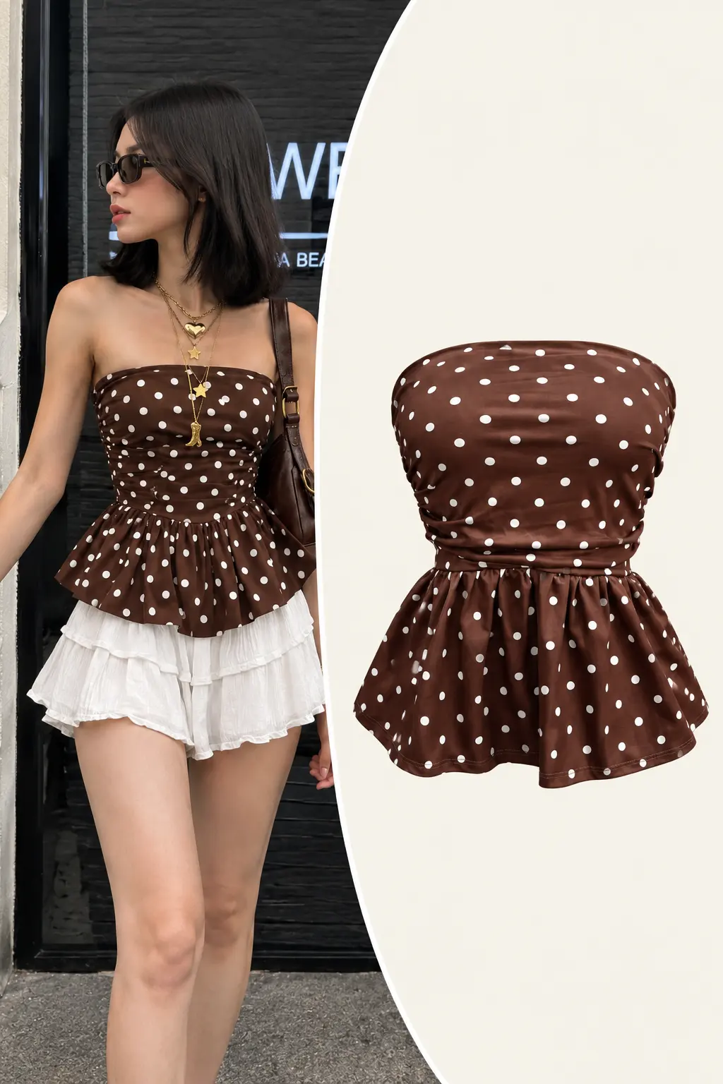 Strapless Polka Dots