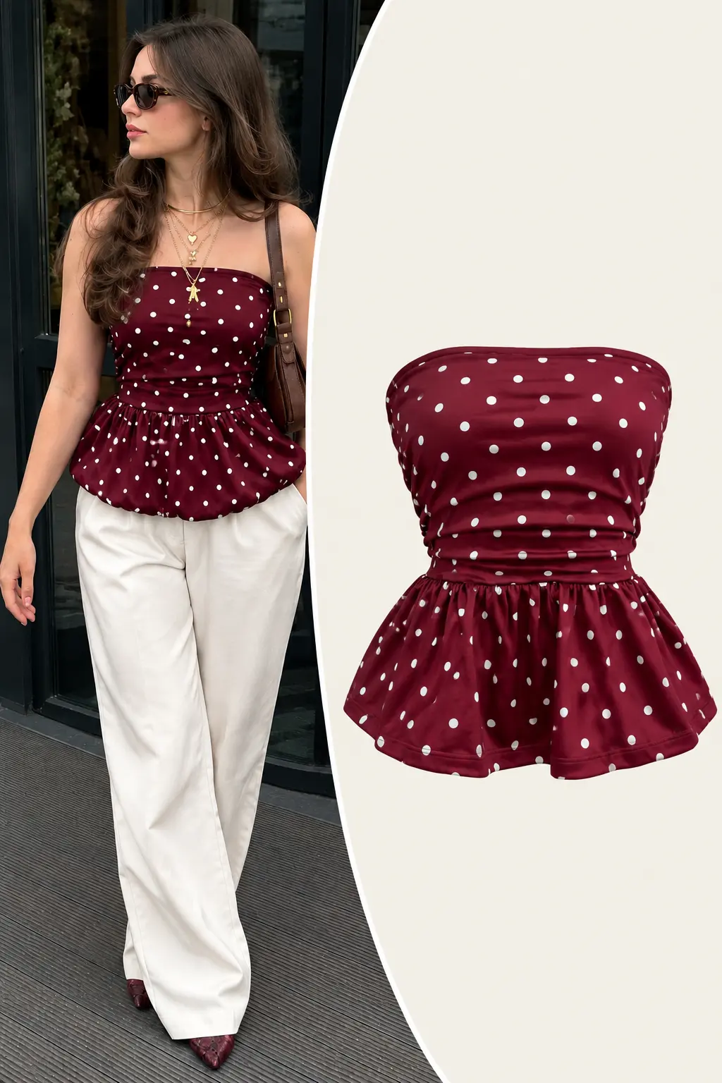 Strapless Polka Dots